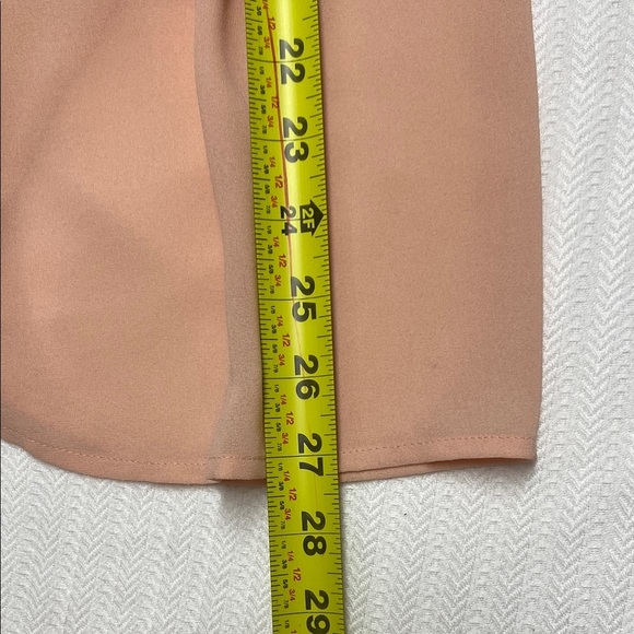 LOFT Blouse Short Sleeve V-Neck Gathered Balletcore Feminine Pink Size Large - Picture 7 of 11